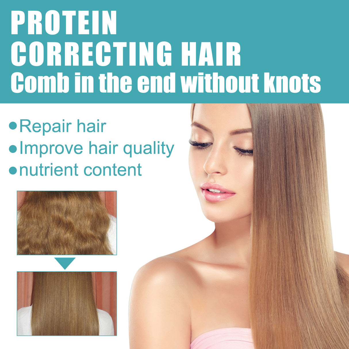 Protein Correction Hair Straightening Cream, Smoothing Frizz Repair Split Damaged Hair Straightening Treatment Cream - V.I.P Digital Presence