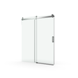 Elan 56 to 60 in. W x 76 in. H Sliding Frameless Soft-Close Shower Door with Premium 3/8 Inch (10mm) Thick Tampered Glass in Matte Black 22D01-60MB - V.I.P Digital Presence