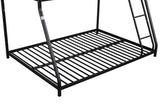 Metal Twin over Full Bunk Bed/ Heavy-duty Sturdy Metal/ Noise Reduced/ Safety Guardrail/ CPC Certified/ No Box Spring Needed - V.I.P Digital Presence