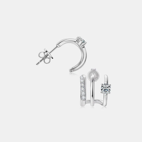 Moissanite 925 Sterling Silver Earrings - V.I.P Digital Presence