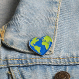 Earth Heart Enamel Pins Protect the Earth Ecology Metal Badge Love Green Earth Brooches Unisex Fashion Jewelry accessories - V.I.P Digital Presence