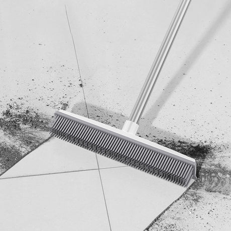Cleaning Brush Stainless Steel Silicone Floor Brush Water Scraping Brush Long Handle Magic Carpet Brush - V.I.P Digital Presence