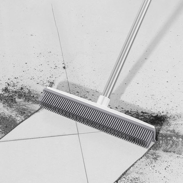 Cleaning Brush Stainless Steel Silicone Floor Brush Water Scraping Brush Long Handle Magic Carpet Brush - V.I.P Digital Presence