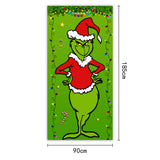 New Christmas Door Curtains, Flags, Outdoor Photography, Santa Claus and Puppies, Background Decoration, Hanging Cloth - V.I.P Digital Presence
