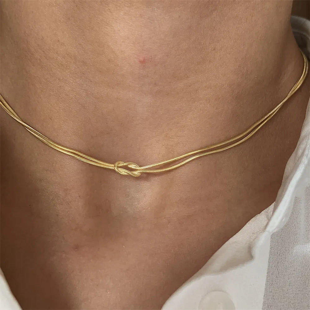 Titanium Steel Knotted Necklace - V.I.P Digital Presence