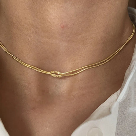 Titanium Steel Knotted Necklace - V.I.P Digital Presence