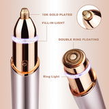 Rechargeable Eyebrow and Facial Hair Remover for Women 2 in 1 Razor with Built-in LED Light for Painless Hair Removal - V.I.P Digital Presence