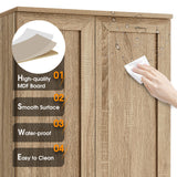 Storage Cabinet with Two Doors for Bathroom, Office, Adjustable Shelf, MDF Board, Brown - V.I.P Digital Presence