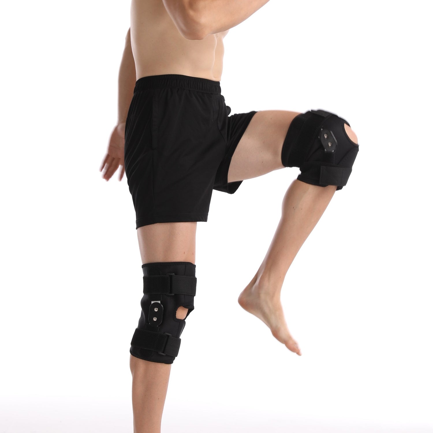 Magic Knee Support 1Pcs Aluminum Alloy Bracket Support Knee Pad Magic Belt Compression Kn ...