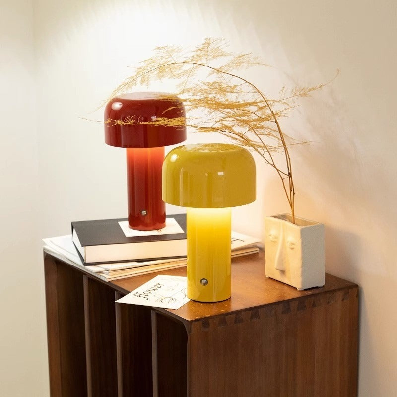 Light luxury mushroom bedside lamp creative bedroom atmosphere lamp USB charging small night lamp bar desk lamp - V.I.P Digital Presence