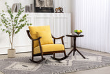 woven fabric Mid Century Modern Accent Chairs Comfy Upholstered Glider Arm Chair with Solid Wood for Living Room Bedroom Balcony - V.I.P Digital Presence
