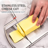 Cheese Cutter Stainless Steel  With Graduated Slicer Household Baking Tool Butter Cheese Divider - V.I.P Digital Presence