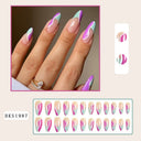 Nail Art Almond Nails Finished Wearable Nails Mid-Length Nail Art Patch Ins Style Hot Girl - V.I.P Digital Presence