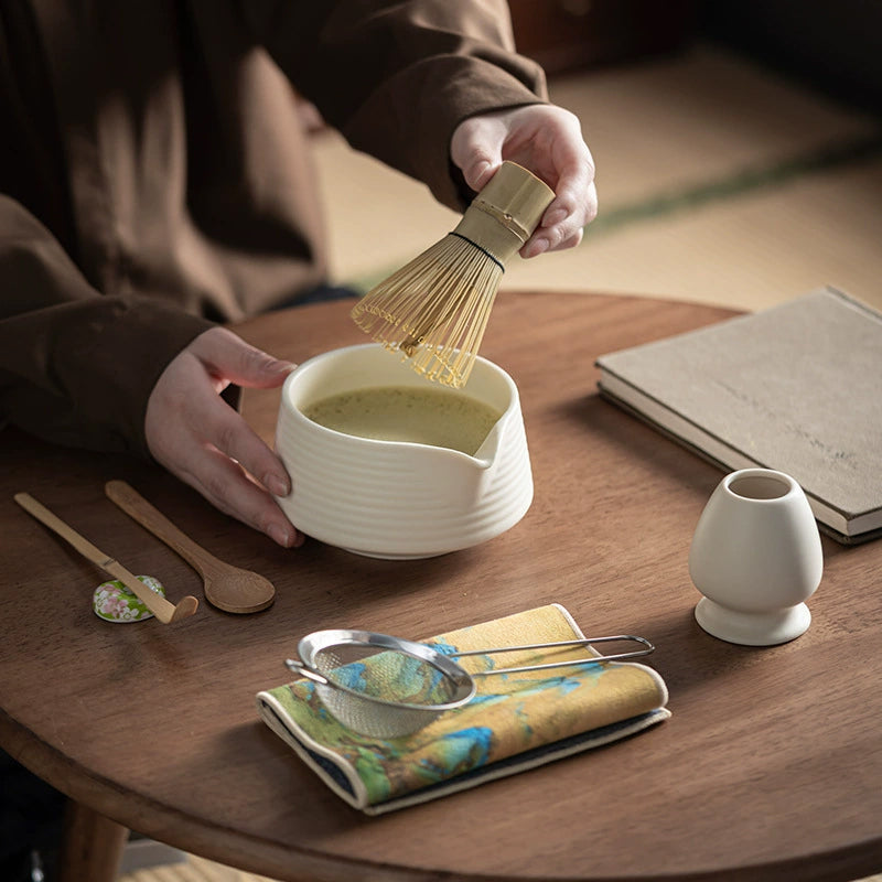 Premium 8-piece Matcha Set: Ceramic Chawan, whisky gift box, Matcha tools – for tea lovers - V.I.P Digital Presence