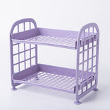 Double Storage Rack Kitchen Small Shelf Desktop Storage Rack Bathroom Sink Plastic Organizing Rack - V.I.P Digital Presence
