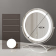 Round black dressing table makeup mirror desktop LED light - V.I.P Digital Presence