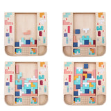 Wooden children's enlightenment multifunctional spatial thinking puzzle game Tetris three in one building blocks