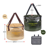 Outdoor folding bucket camping portable barbecue dish washing bucket telescopic fishing bucket