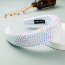 Ins Super Flash Full Drill 4.5cm Wide Brimmed Headdress Thickened Sponge Solid Color Headband Ladies Press Release Art Headband - V.I.P Digital Presence