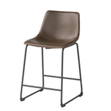 Vintage Style Brown 24-Inch Counter Stool (Set of 2) - V.I.P Digital Presence