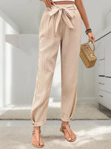 Tied High Waist Pants - V.I.P Digital Presence