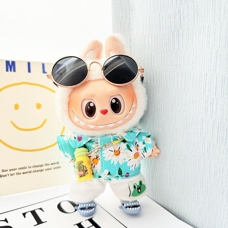Only clothes/Labubu clothes pendant Labubu sitting party clothes beach glasses set - V.I.P Digital Presence