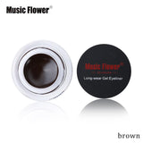 Music Flower Brand Black Waterproof Eyeliner Gel Makeup Cosmetic Gel Eye Liner With Brush 24 Hours Long-lasting - V.I.P Digital Presence