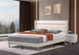 LED light with remote control and color changing at the head of the bed. The bed is firm and stable and easy to assemble - V.I.P Digital Presence