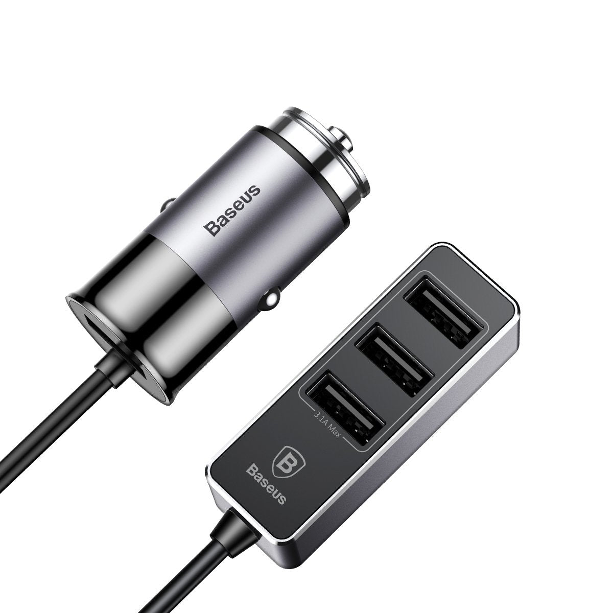 Baseus 4 USB Multi Expander Car Charger 5.5A 4 Port Fast Car Charger Adapter - V.I.P Digital Presence