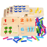 Montessori Sensory Early Education Mathematics Learning Stick Color Cognitive Matching Board Wooden Stick Game Puzzle Toy - V.I.P Digital Presence