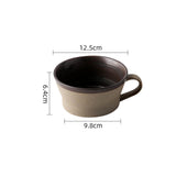 Coarse pottery coffee cup and plate set creative handmade retro coffee cup artistic cup plate milk cup - V.I.P Digital Presence