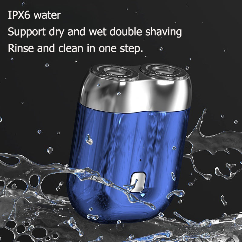 USB rechargeable electric washable shaver, men's dual blade mini travel portable shaver - V.I.P Digital Presence