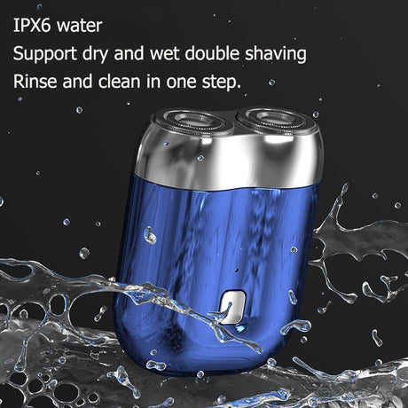 USB rechargeable electric washable shaver, men's dual blade mini travel portable shaver - V.I.P Digital Presence