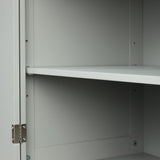 Tall Bathroom Storage Cabinet, Freestanding Storage Cabinet with Two Drawers and Adjustable Shelf, MDF Board , Grey - V.I.P Digital Presence