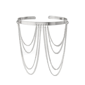 Punk style chain arm bracelet ethnic arm chain with adjustable opening - V.I.P Digital Presence