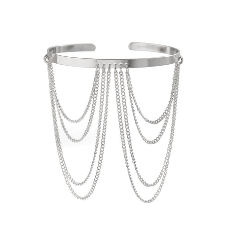 Punk style chain arm bracelet ethnic arm chain with adjustable opening - V.I.P Digital Presence