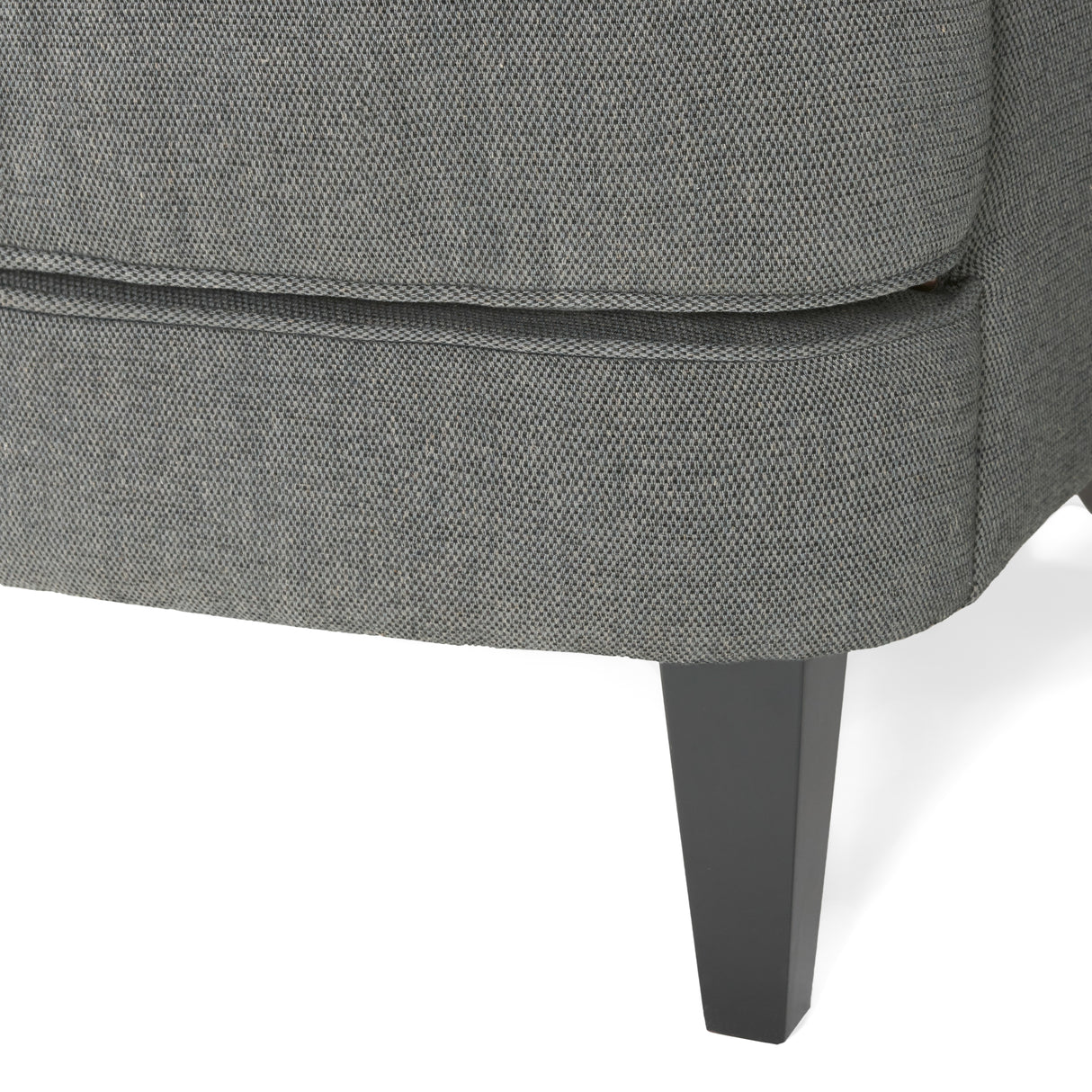 Modern grey fabric club chair and Ottoman set, stylish cushioned armchair, paired with Ottoman style - V.I.P Digital Presence