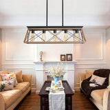 Farmhouse Chandeliers With 5 Bulbs For Dining Room Walnut - V.I.P Digital Presence