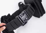 7 pcs Tactical Duty Belt Black Law Enforcement Hutning Equipment System Waist Gun Holster Flashlight Pouch set - V.I.P Digital Presence