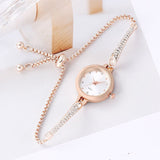Girls' Watch Fashionable Diamond Inlaid INS. Academic Style Temperament Dial Decoration Lazy Pull Women's Bracelet Watch - V.I.P Digital Presence