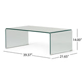 COFFEE TABLE 12MM TEMPERED BENT GLASS - V.I.P Digital Presence