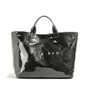 Vintage PVC tote with DuPont lettering. Simple, transparent, large - capacity handbag for commuting women. - V.I.P Digital Presence