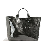 Vintage PVC tote with DuPont lettering. Simple, transparent, large - capacity handbag for commuting women. - V.I.P Digital Presence