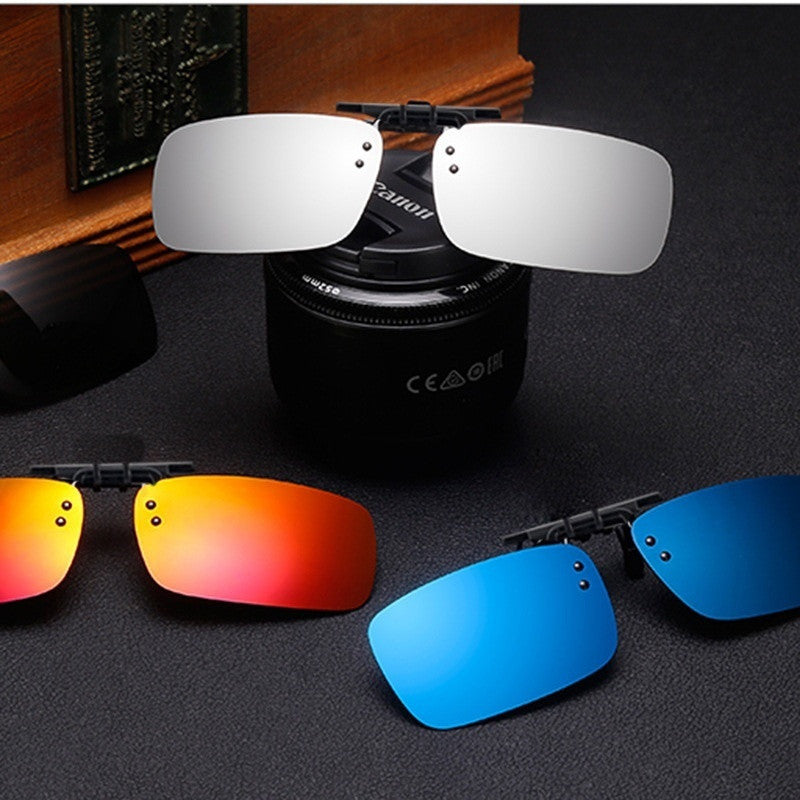 Cool Polarized Mirrored UV400 Lens Clips On Sunglasses Driving Night Vision Lens Sun Glasses Male Anti-UVA For Men Women - V.I.P Digital Presence