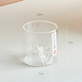 Small Transparent Glass Coffee Cup Mountain Glass Whisky Heat Resistant Tea Drink Milk Juice Cup Cups Drinking Glasses - V.I.P Digital Presence