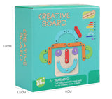 Children's Montessori Geometry Puzzle Creative Versatile Nail Board Early Education Wooden Puzzle Fun Toy