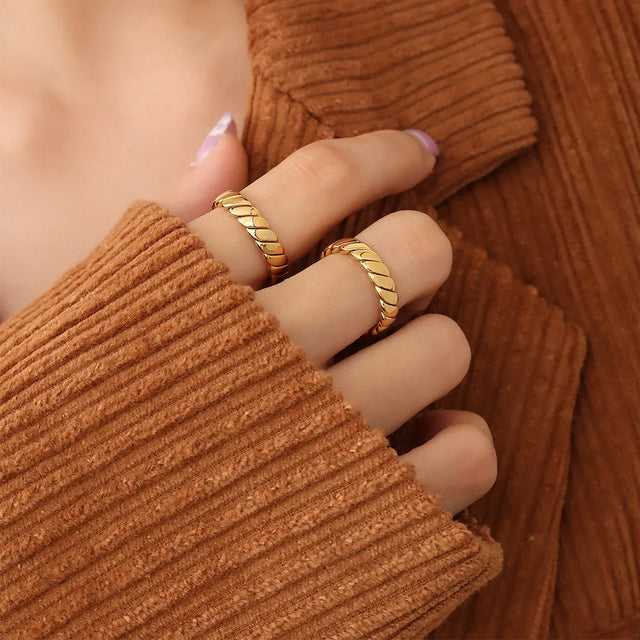 Titanium Steel Gold-Plated Ring - V.I.P Digital Presence
