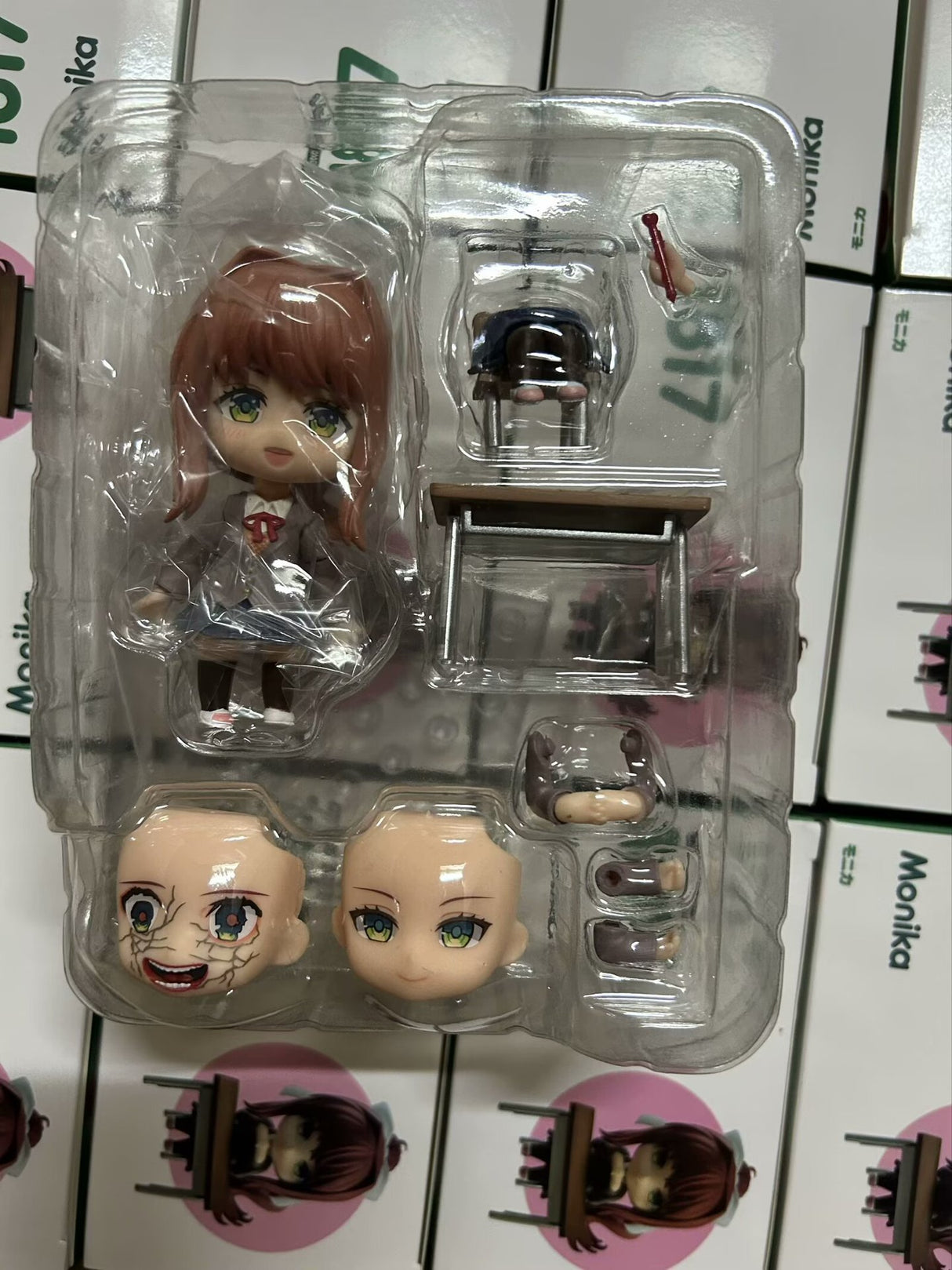 Q-version Clay Man Heartbeat Literary Department Monica Face Changing Mobile Anime Handmade Model Doll - V.I.P Digital Presence