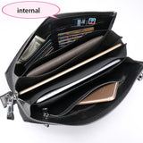 A4 Men's Genuine Leather Underarm Bag Zipper Cowhide Crocodile Pattern Men's Mobile Phone Bag - V.I.P Digital Presence