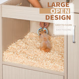 Guinea pig cage, 4 layers of hamster cage wood, with storage cabinet, mouse cage, openable top, acrylic window ，X-Large - V.I.P Digital Presence